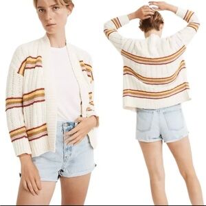 Madewell knitted striped cardigan. Size small.